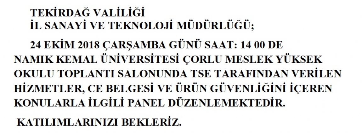 PANEL DUYURUSU